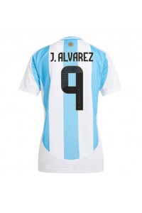 Fotbalové Dres Argentina Julian Alvarez #9 Dámské Domácí Oblečení Copa America 2024 Krátký Rukáv